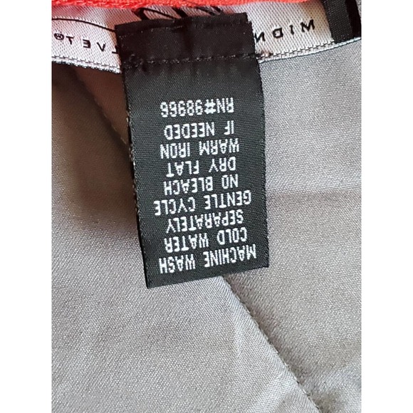 Midnight Velvet Long Sleeve Color Block Red Black White High Low Hem Large - Picture 10 of 11